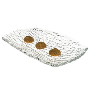 PIATTO VETRO PAROS cm 27x16