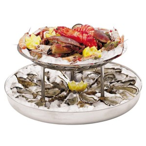 ALZATA FRUTTI DI MARE INOX 2p.