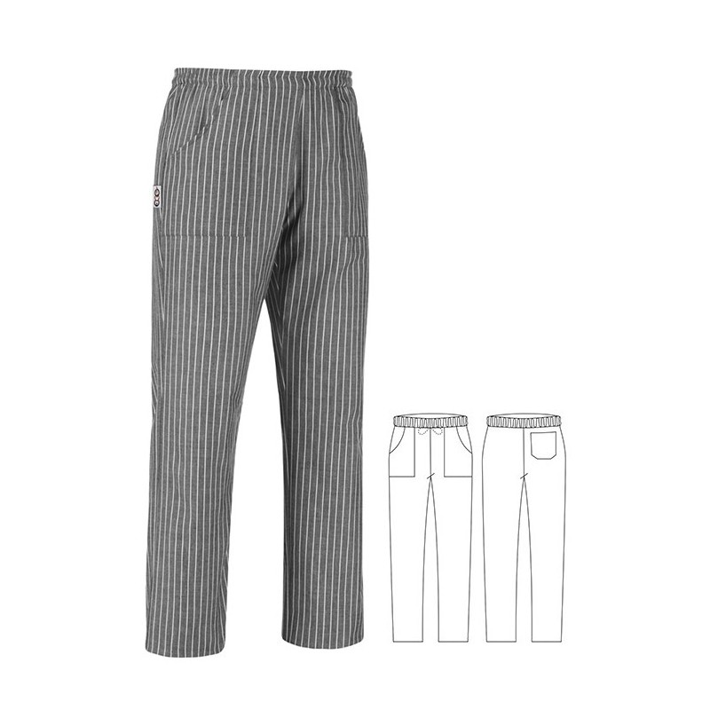 PANT.CUOCO GREY STRIPE L 50/52  - 5449152 | Novalberghiera