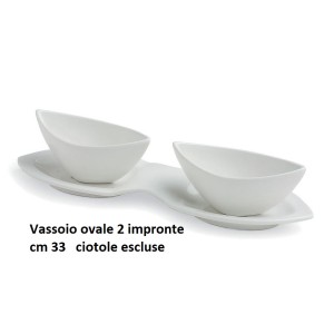 ***VASSOIO  2 IMPRONTE cm 33