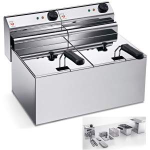 FRIGGITRICE ELET.Lt.8+8 s/r