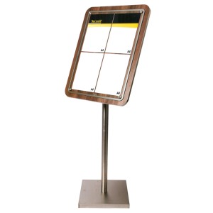 BACHECA LEGNO/INOX cm 153h  - 1015020 | Novalberghiera