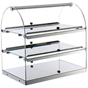 VETRINA 3P INOX T.cm 80x35x50h  - 5178013 | Novalberghiera