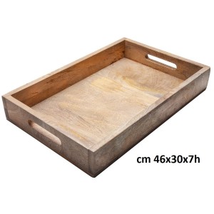 VASSOI LEGNO cm 46x30x7h  - 1102146 | Novalberghiera