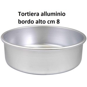 TORTIERA ALLUMINIO CIL. cm 8 h  - 525999 | Novalberghiera