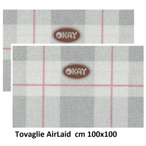 N.100 TOVAGLIE KILT ROSSO 100x100  - 4725001 | Novalberghiera