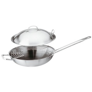 WOK C/GRI+COP.INOX/TRI cm32  - 4957032 | Novalberghiera