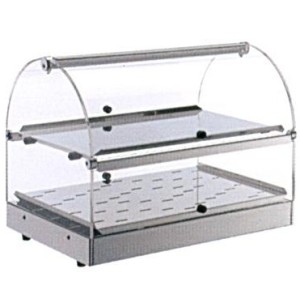 VETRINA CALDA 2P INOX  50x35  - 5178102 | Novalberghiera