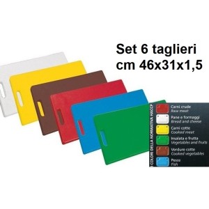 SET.6 TAGLIERI COLORE  - 9006 | Novalberghiera