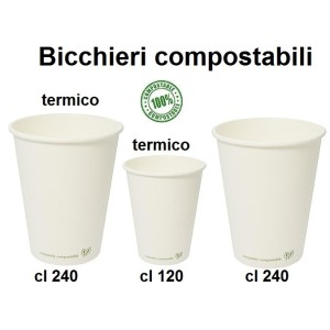 BICCHERI CARTONCINO COMPOSTABILE  - 1095999 | Novalberghiera