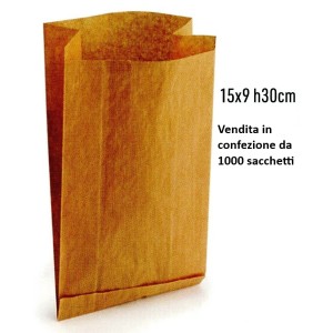 N.1000  SACCHETTI CARTA 15x9x30L  - 1395060 | Novalberghiera