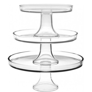 SET 3 ALZATE VETRO cm 32/27/22  - 6132 | Novalberghiera