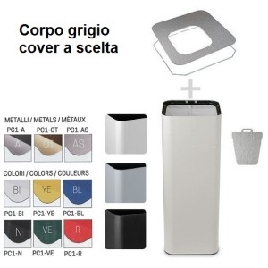 GETTACARTA PURE Lt.60 GR/INOX  - 1569000 | Novalberghiera