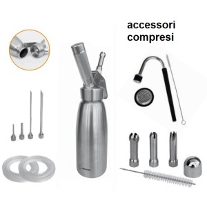 SIFONE PANNA INOX  Lt. 0,5 Hec  - 1659005 | Novalberghiera