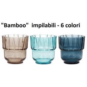 BAMBOO BICCHIERI VETRO IMPILABILI  - 1286999 | Novalberghiera