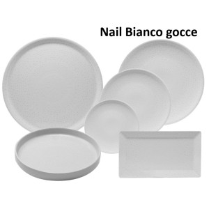 SERIE TAVOLA NAIL BIANCO gocce  - 1696999 | Novalberghiera