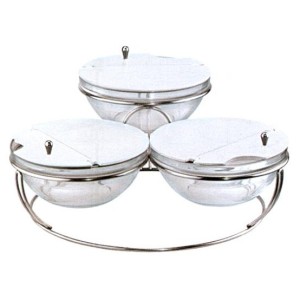 PORTA MUESLI 3 CIOTOLE C/COP.  - 2820013 | Novalberghiera