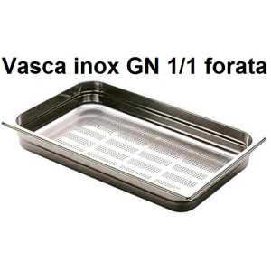 VASCA INOX FORATA GN 1/1  - 3089999 | Novalberghiera