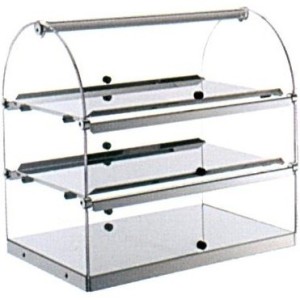 VETRINA 3P INOX T.cm 50x35x50h  - 5178003 | Novalberghiera