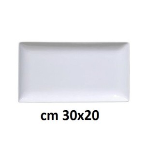 WHITE PIATTO RETT.30x20  - 1597031 | Novalberghiera