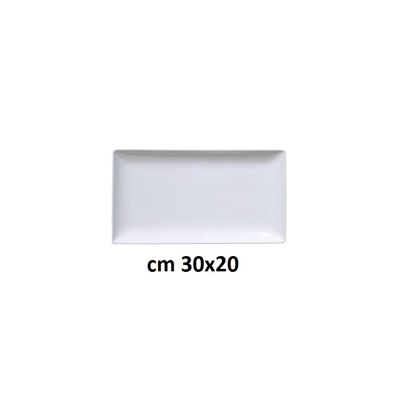 WHITE PIATTO RETT.30x20  - 1597031 | Novalberghiera