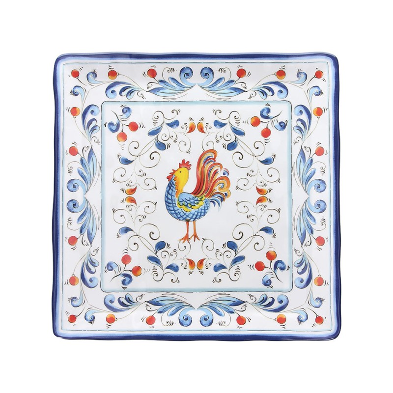 PIATTO MELAMINA ROOSTER  28x28  - 1035002 | Novalberghiera