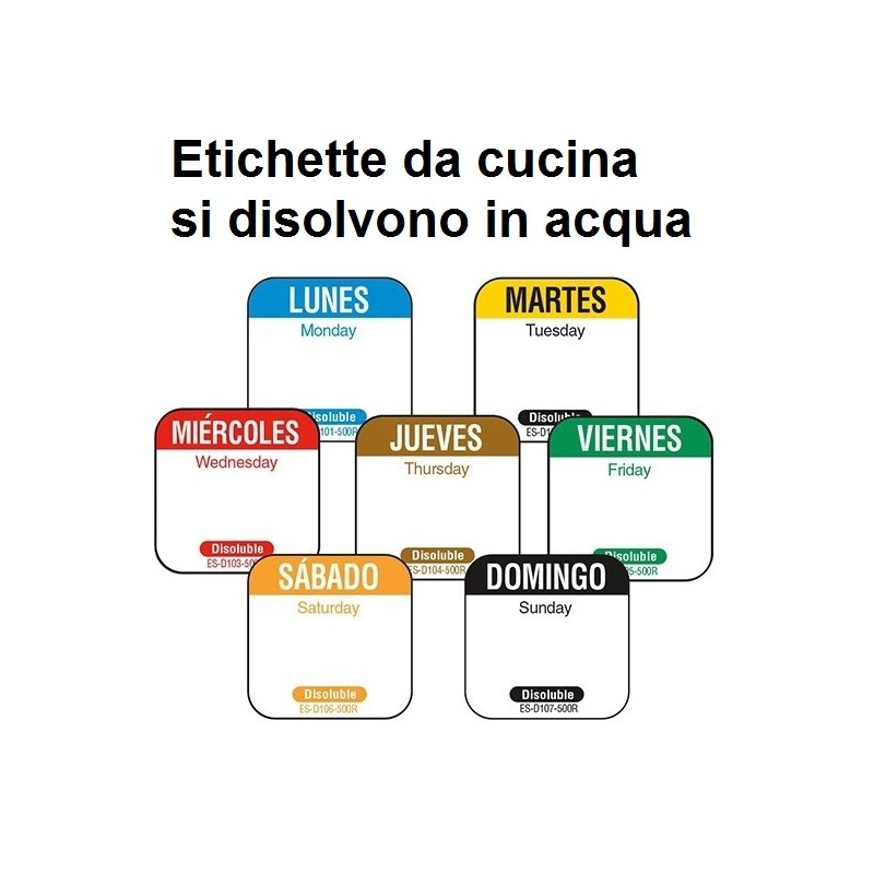 ETICHETTE GIORNALIERE A DISSOLVENZA  - 1071999 | Novalberghiera