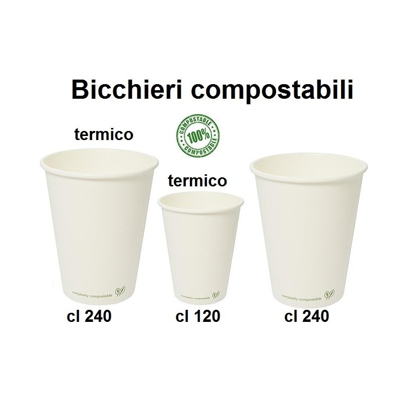BICCHERI CARTONCINO COMPOSTABILE  - 1095999 | Novalberghiera