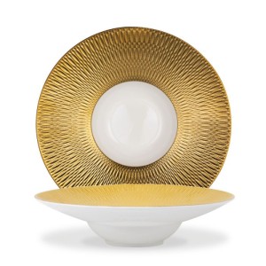 DERAS PASTA BOWL ORO cm 27  - 1301227 | Novalberghiera