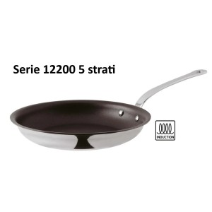 PADELLA INOX/5PLY+ANTIAD.cm26x4,5h