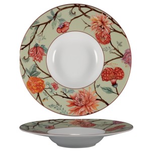 KEPOS P.PASTA VERDE FIORI cm 27  - 1380227 | Novalberghiera