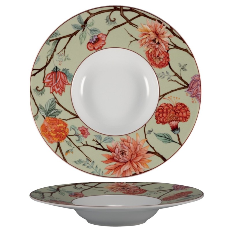 KEPOS P.PASTA VERDE FIORI cm 27  - 1380227 | Novalberghiera