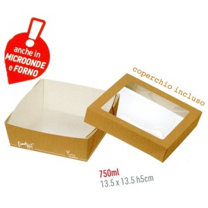 N.25 FOOD BOX cm 13x13-750 ml.  - 1391070 | Novalberghiera
