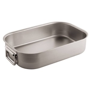TEGLIA RETT INOX cm35x25x8h  - 1927035 | Novalberghiera