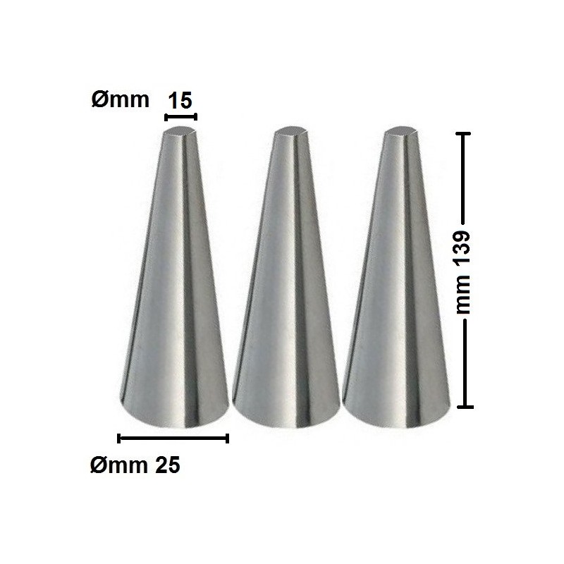 N.10 CANNOLI CONICI mmØ10÷25x139  - 2082030 | Novalberghiera