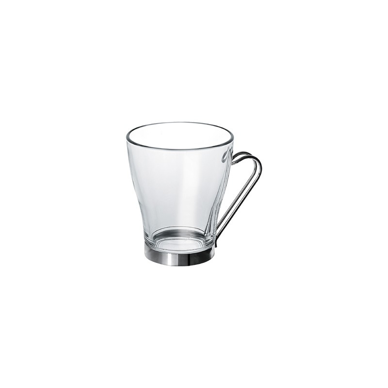 TAZZA THE VETRO MANICO INOX cl.24  - 2439002 | Novalberghiera