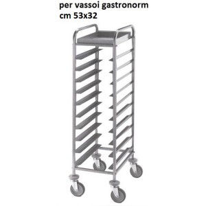 CARRELLO 12 VASSOI GN1/1 45x60  - 2542012 | Novalberghiera