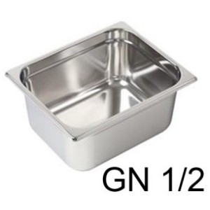 VASCA GN INOX 1/2 cm32,5x26,5x4h  - 3083004 | Novalberghiera