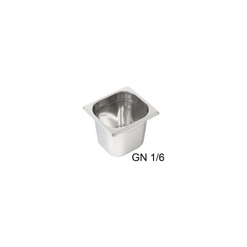 VASCA GN INOX 1/6 cm17,6x16x15h  - 3086015 | Novalberghiera