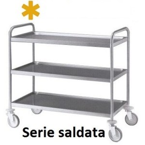 CARRELLO INOX 3P/saldati 89x59