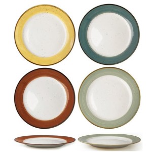 SERIE PIATTI BORDO COLORE  - 3509999 | Novalberghiera