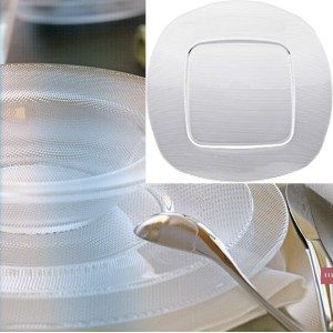 PIATTO VETRO RIFLESSO cm.34x34  - 3688134 | Novalberghiera