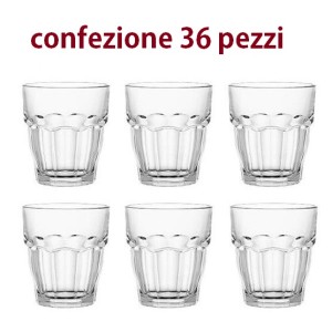 CONFEZIONE N.36 BICCHIERI BORMIOLI ROCK BAR PROMO cl.27  - 4133028 | N