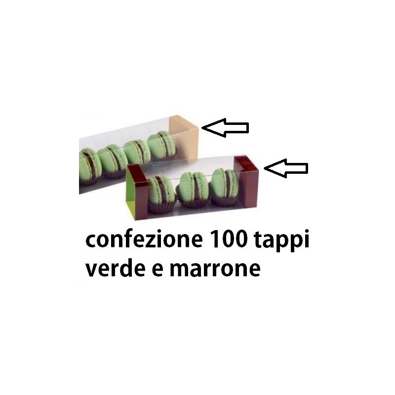 N.100 TAPPI x BOBINA verde/marr  - 4342001 | Novalberghiera
