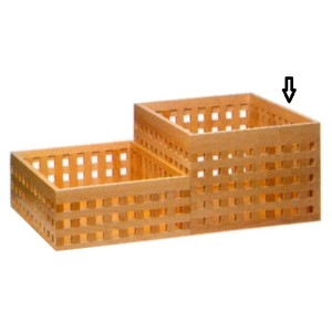 CESTA PANE LEGNO 34x26x20h  - 4966020 | Novalberghiera