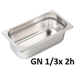 VASCA GN INOX 1/3 cm32,5x18x2h  - 3084002 | Novalberghiera