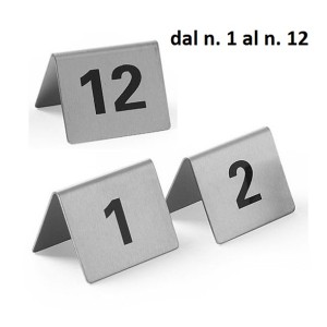 SET SEGNATAVOLI INOX 1÷12  - 1261001 | Novalberghiera