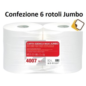 N.6 ROTOLI IGIENICA JUMBO 300 mt.  - 3478000 | Novalberghiera