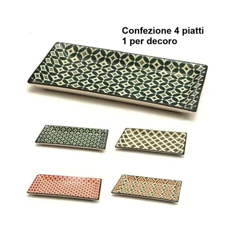 PIATTO RETT.MOSAIK cm 23x12 (2x3)