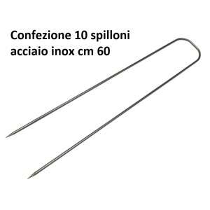 N.10 SPILLONI INOX PANETT.cm 60  - 1202007 | Novalberghiera